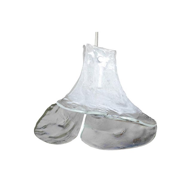 Mid-Century Modern Vintage Clear Ice Glass Pendant Lamp by J. T. Kalmar for Kalmar, 1960s For Sale - Image 3 of 18