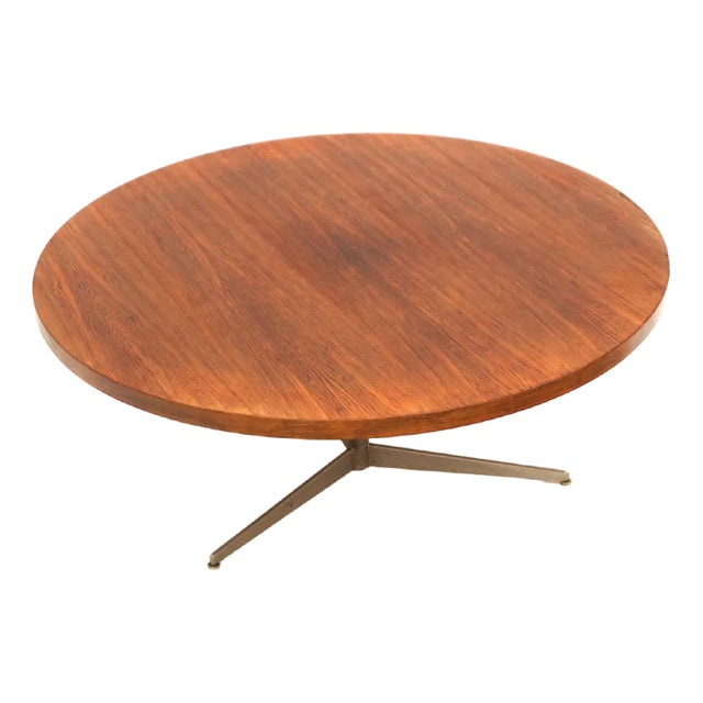 Large Vintage Round Coffee Table, 1960s For Sale