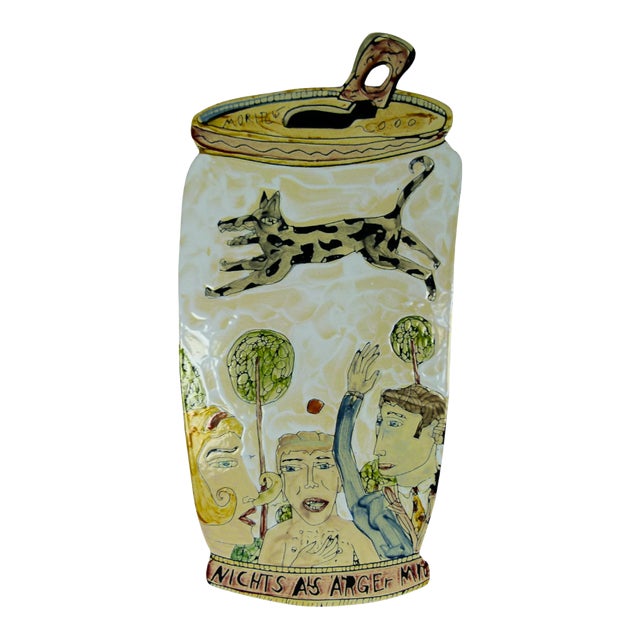 Moritz Götze "Nothing but Trouble" Enamel-on-Steel Pop Art Can For Sale