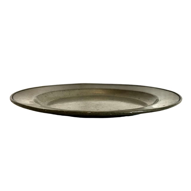 Set of Three Late 18th-Century European Pewter Dinner Plates For Sale - Image 9 of 16