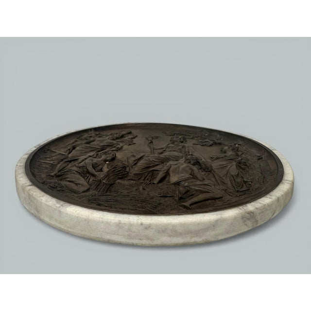 Antique Bronze Plaque Duke Dutchess Devonshire Demeter Godess Edward William Wyon For Sale - Image 13 of 18