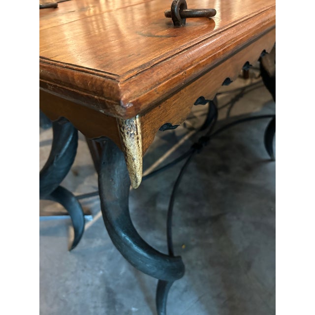 Wood Scandinavian Hunt Lodge Table - Vintage For Sale - Image 7 of 9