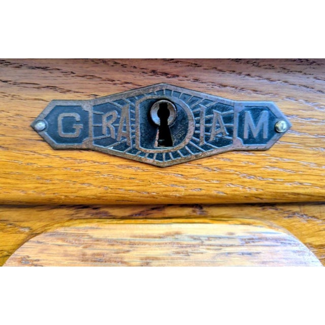 Vintage French Single Roller Door Filing Cabinet from Graam, 1940s For Sale - Image 6 of 10