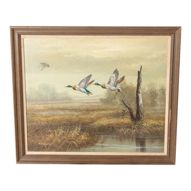 Late 20th Century M.P. Elliott Oil on Canvas For Sale