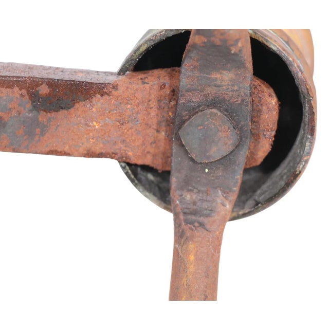 Late 19th Century Early Chippendale Style Brass and Iron Andirons For Sale - Image 5 of 8