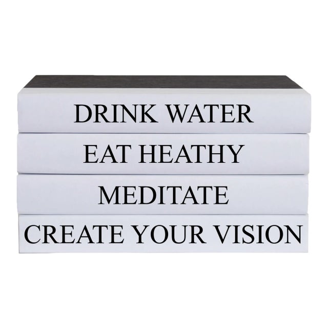 Decorative Books - Quote Book Stack - "Create Your Own Vision" For Sale