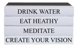 Decorative Books - Quote Book Stack - "Create Your Own Vision"