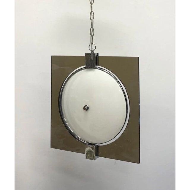 Vintage Art Fountain Chandelier with Hand Mown Glass Pendant, Italy, 1970s For Sale - Image 6 of 6