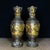 Chinese Pair of Vintage Gilt Bronze Dragon Vases – "Dragon Rising From the Sea" Motif For Sale - Image 3 of 9