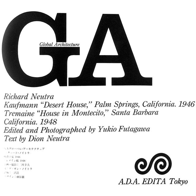 Traditional "Global Architecture 8: Richard Neutra - Kaufmann "Desert House" & Tremaine House" 1971 Neutra, Dion For Sale - Image 3 of 13