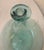 American Antique 1797-30 Gallatin-Kramer Glassworks Hand Blown Glass Aqua Bulbous Bottle For Sale - Image 3 of 11
