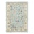 Modern Hand-Knot Oushak Style Light Blue & Soft Earth Tone Floral Wool Area Rug For Sale