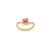 Ruby Red 1.21 Carat East West Floating Ruby Wave Ring Size 6 in 14k Solid Gold For Sale - Image 8 of 14