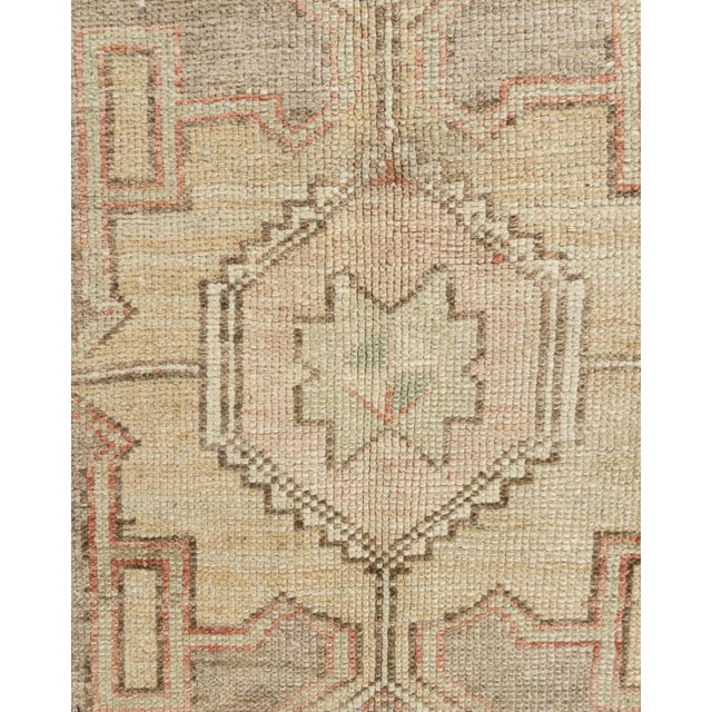 Orange Vintage Circa 1940 Turkish Oushak Hand Knotted Wool Runner, Terracotta, 5'1 X 11'9 For Sale - Image 8 of 12