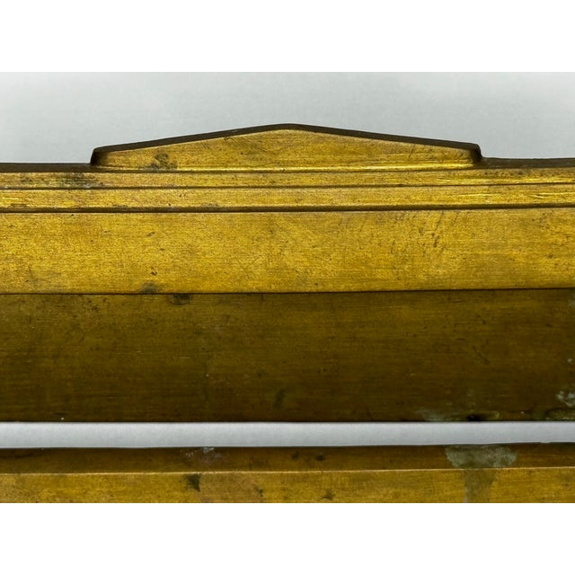 British Art Deco Brass Door Knocker Mail Slot C1925 Original Design For Sale - Image 9 of 12