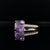 Traditional Purple Sapphire Diamond Ring 18k Gold Women 1.72 TCW Certified For Sale - Image 3 of 10