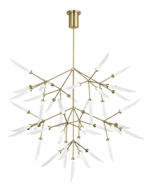 Visual Comfort Modern Spur Grande Chandelier LED Aged Brass