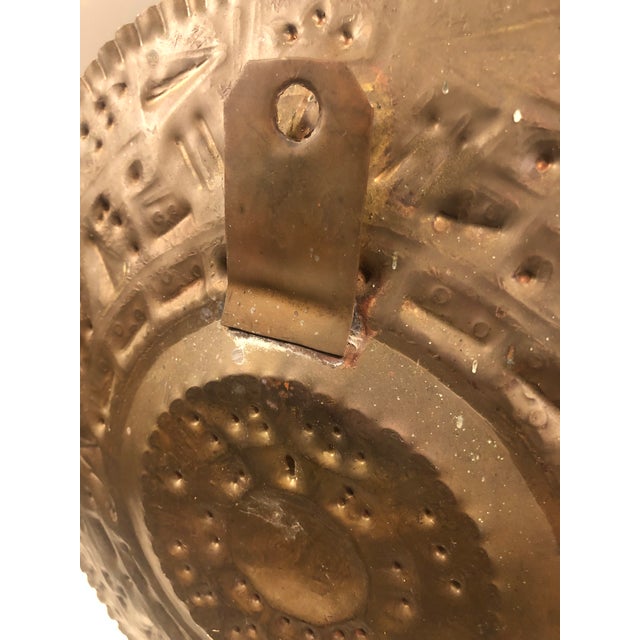 Metal 1950s Aztec Sun Copper Decorative Plate For Sale - Image 7 of 9