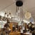 1970s Wavy Metal and Glass Adjustable Chandelier, 1970 For Sale - Image 5 of 11