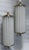 Art Deco Vintage Art Deco Light Old Lamp Wall Sconces Fixture Brass & Milk Glass Rod Ship Light - Pair For Sale - Image 3 of 5