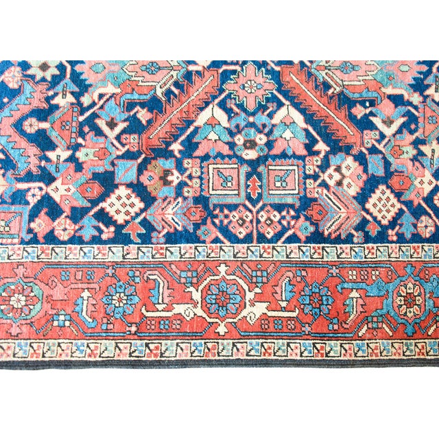 Early 20th Century Persian Heriz Rug For Sale - Image 9 of 15