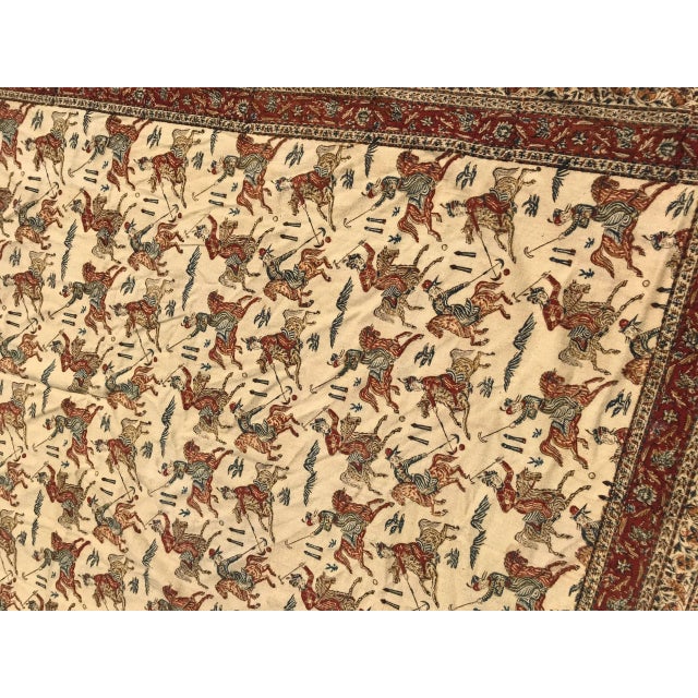 Beautiful Safavid design Ispahan Kalamkar, with a nice design and beautiful colors with orange, yellow, blue and green,...