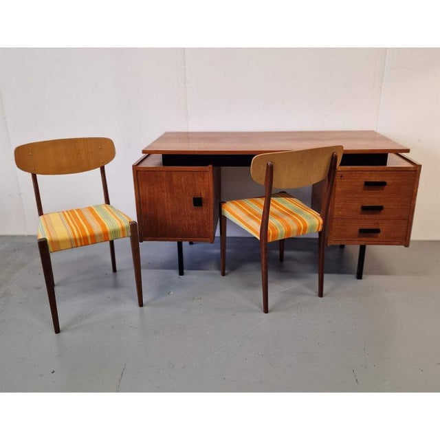 Wood Vintage Danish Desk in Mahogany For Sale - Image 7 of 12