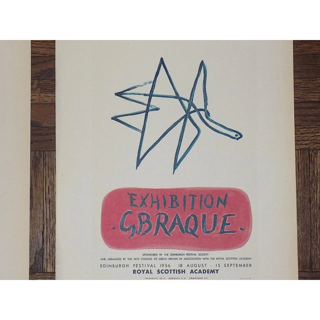 Mid-Century Modern Vintage Mid Century Color Lithographs-Georges Braque-Printed by Mourlot-A Pair For Sale - Image 3 of 6