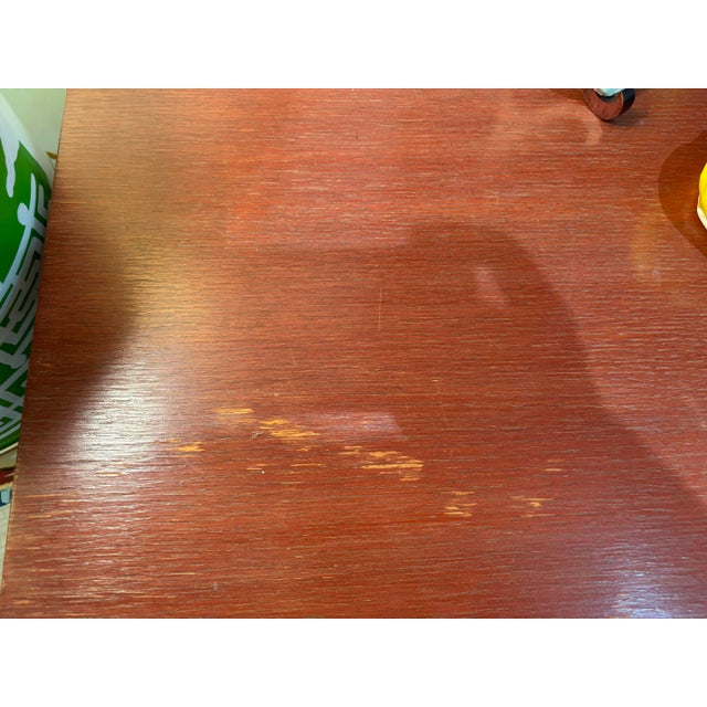 Wood 1970s Lyda Levi - McGuire Attributed Convertible Dining/Console Table For Sale - Image 7 of 7