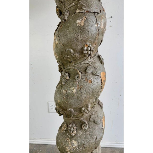 This is a large floor lamps with a 19th century highly decorative, sculptural base. The base features a twisted spiraling...