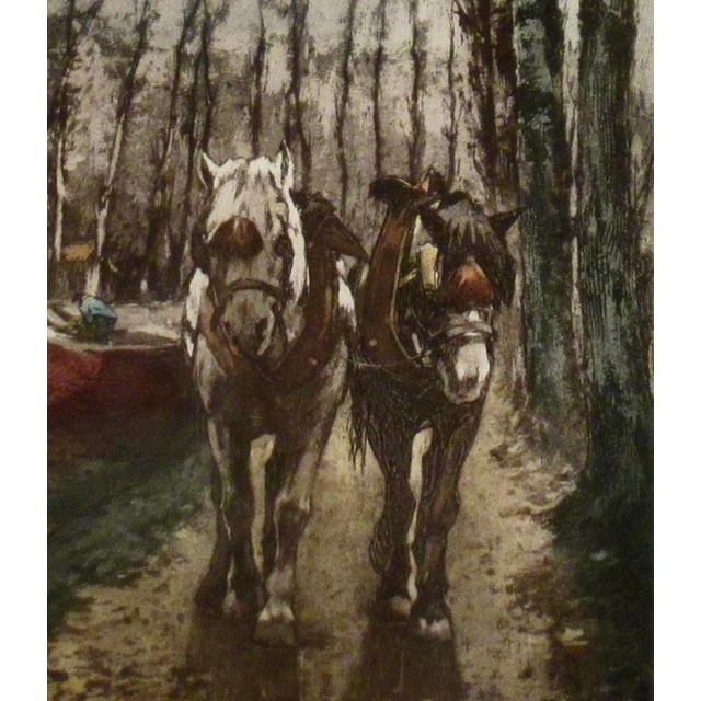 Early 20th Century Ferdinand Jean Luigini Chemin De Halage C. 1930 Original Print For Sale - Image 5 of 8