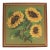 Vintage Framed Sunflower Needlepoint Art Wall Hanging For Sale