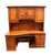 Winners Only Solid Oak Rustic Early American Country Style 74" Computer Desk W. Cabinet Storage Top For Sale - Image 9 of 18
