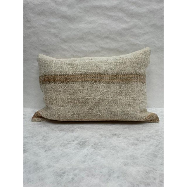 Turkish Hemp Pillow Cushion Natural Beige Rusty Brown Pillow Cushion Cover 16" x 24" #30157 Enhance your home decor with...