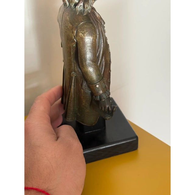 19th Century Gilt Bronze Portrait Sculpture of Benjamin Franklin Circa 1830s For Sale - Image 12 of 14