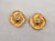 Metal Vintage C 1989 Signed Napier Goldtone Round Clear Rhinestone Pierced Earrings-2 Pieces For Sale - Image 7 of 8