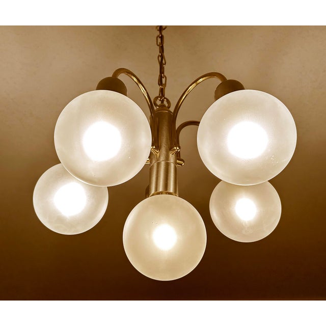Metal Space Age Pendant Light in Glass from Honsel, 1970s For Sale - Image 7 of 18