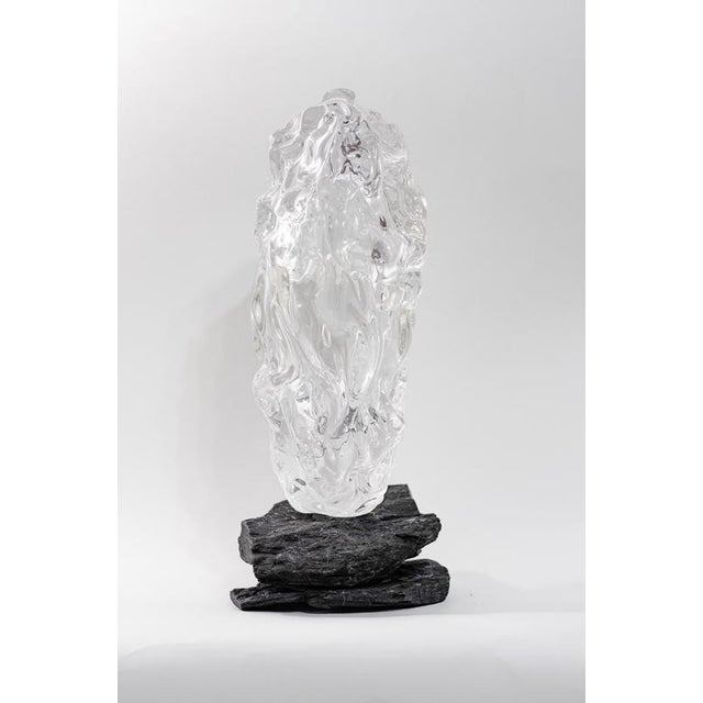 Unique Arctic Circle Series Sculpture #3 in Glass and Stone by Szkło Studio. One of a Kind. Dimensions: Available upon...