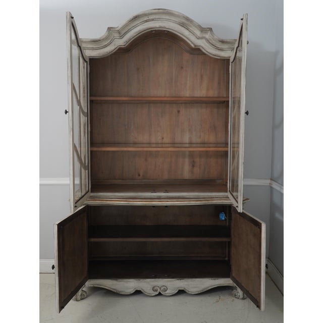 Traditional Hooker Gustavian Bubble Glass China Cabinet For Sale - Image 3 of 18