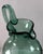 Empoli Rare 15" 1930s Empoli Verde Italian Hand-Blown Glass Pedestal Ewer Pitcher For Sale - Image 4 of 12