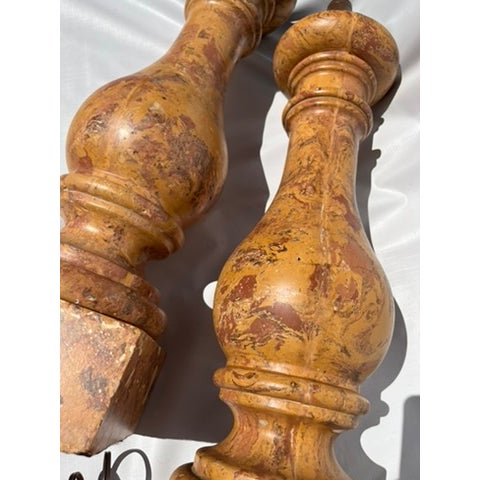 Stone Large Marble Baluster Form Table Lamps a Pair For Sale - Image 7 of 10