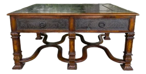 Theodore Alexander Armoury Collection Etched Brass Cocktail Table