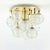 Stunning mid century modern murano glass & brass flush mount/ ceiling light from doria (germany, 1960s/1970s). 12...