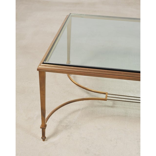 Maison Jansen Style Neoclassical Bronze Glass Cocktail Table For Sale - Image 9 of 18