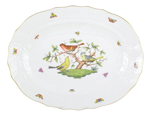 20th Century Large Oval Rothschild Bird Serving Platter by Herend, Hungary