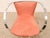 Mid-Century Modern Vintage 1970s Chrome Halo Swivel Armchair in Blush Velvet For Sale - Image 3 of 9