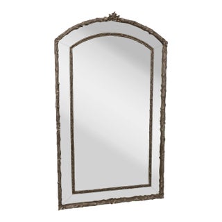 Silver Decorated Finish Faux Bois Branch Form Mirror For Sale