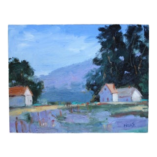 Mendocino, Expressionist Oil Landscape Painting For Sale
