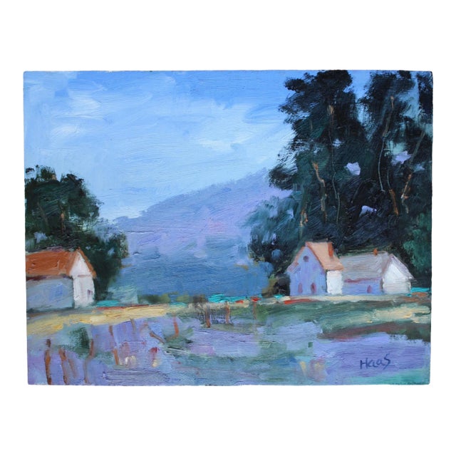 Mendocino, Expressionist Oil Landscape Painting For Sale
