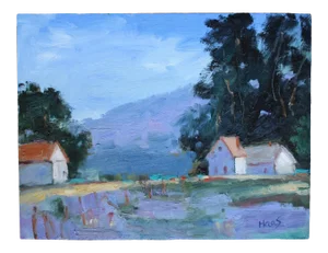 Mendocino, Expressionist Oil Landscape Painting